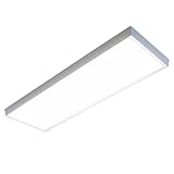 LUXULA LED Deckenleuchte lang 120cm - 36W, 6000K Kaltweiß, 3600lm – LED Panel 120x30cm inkl. 230V Netzteil – Flache Deckenlampe für Büro, Küche, Badezimmer - 120x30x6,4cm