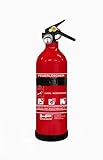 HP-Autozubehör 10151 Auto Feuerlöscher ABC 1kg Pulverlöscher nach DIN EN 3, Rot