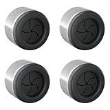 Hometastic 4 Premium Handtuchhalter im Set für Bad, Küche und Haushalt aus Edelstahl - Geschirrtuchhalter - Handtuchhaken - Rund - Chrom - selbstklebend ohne bohren (Schwarz)