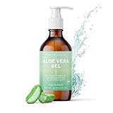 Bio Aloe Vera Gel | Feuchtigkeit für Haut und Haare mit Aloe Barbadensis Leaf Juice | 250ml, Vegan, Hautverträglichkeit 'sehr gut'