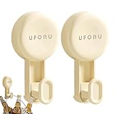 Saugnapf-Wandhaken, 2 x Vakuum-Saugnapf-Handtuchhaken, starker Bademantel-Haken, wasserdicht, strapazierfähig, für Dusche, Badezimmer, , Tür,