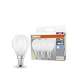 Osram Star Filament-Lampe für E14-Sockel, mattes Glas,Kaltweiß (4000K), 806 Lumen, Ersatz für herkömmliche 60W-Leuchtmittel, nicht dimmbar, 3-er Pack