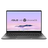 ASUS Chromebook Plus CX34 Laptop | 14' Full-HD 16:9 IPS Display | Intel Core i3-1215U | 8 GB RAM | 128GB UFS | Intel UHD Graphics | ChromeOS | QWERTZ Tastatur | Rocky Grey