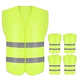 LDUMODUW Warnwesten Auto 5er Pack, Warnwesten Auto Pannenweste Warnweste-Reflektierende Warnwesten inkl, Sicherheitsweste