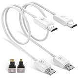 Moman Wireless HDMI Transmitter and Receiver CS6,1080P HDMI Funkübertragung Extender 20m/65FT für Datei Video Projektion Monitor Computer TV Kamera Smartphone Projektor White