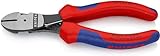 KNIPEX Kraft-Seitenschneider mit Mehrkomponenten-Hüllen schwarz atramentiert 160 mm 74 12 160