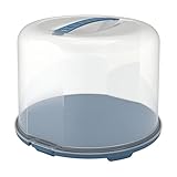 Rotho Fresh Tortenglocke XL, lebensmittelechter Kunststoff (PP) BPA-frei, blau/transparent, (35.5 x 34.5 x 26.0 cm)