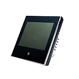 Operitacx Digital Programmierbarer Heizthermostat für Gas Brennwertkessel Genaues C Temperaturregelgerät mit LCD Hintergrundbeleuchtung Kratzfeste Acrylfront Energiesparend und