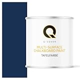 Q-COVER Tafelfarbe matt | Kobaltblau RAL 5013 | 2,5L | Kreidefarbe für Möbel, Holz, Wände, Metall