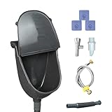 Urinal Urinalbecken Pissoir Mit Deckel Wandurinal Wandpissoir Kunststoff Wandmontierter Urinableiter Separator Geruchloses Toilettenbecken Mit Abflussrohr Und 3 Kleberaufkleber Für Camping Garten