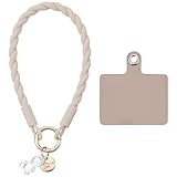 Ymapinc Leuchtender Bär Handykette Kurz,Antidrop Handschlaufe Handy,Universal Handyanhänger mit Patch Silikon Handy Sicherheitskette für Meisten Smartphones(Weiß)