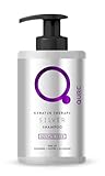 Qure Silbershampoo Anti Gelbstich - Ideal für keratin Haarglättung - Professionelle Formel für Blondes, Graues und Weißes Haar - Sulfatfrei 300ml