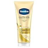 Vaseline Gluta-Hya Feuchtigkeitscreme – Körperlotion mit GlutaGlow™, Glycerin, Hyaluron und Antioxidantien, 10-mal stärker als Vitamin C*, reduziert dunkle Flecken