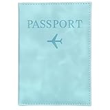 Sufune Reisepasshülle,Passport Cover,Kunstleder Impfpass Hülle für Damen Herren Reisepass Kreditkarten, Ausweis und Reisedokumente