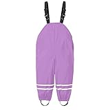 Kleinkind Kinder Regen Latzhose Winddicht Wasserdicht Schlamm Overall Nylon Wasserdicht Casualkids Skihose Kinder (Purple, 116)