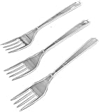 500x Stabile Mehrweg-Plastikgabel Mehrweggabel Party Gabel Kunststoff Besteck wiederverwendbar Suppengabel Reusable Fork - Spülmaschinengeeignet