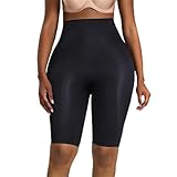 Sixth Pandas Nahtlose Shaper-Shorts, nahtlos, unsichtbar, kein Herunterrollen, schlanker, seidig-weicher Stoff, Schwarz , XXL