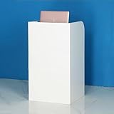 LLZJDDPLY Empfangstheke, Computertisch, Thekentisch mit abschließbarer Schublade, Rezeptionstheke für Supermarkt, Convenience Store, Hotel(White,40cm/16in)