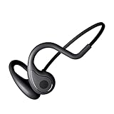 Schwimmkopfhörer Knochenleitungskopfhörer, kabelloser Kopfhörer, MP3-Player, Stereo, offenes Ohr, Freisprecheinrichtung mit Mikrofon Sport-Radsport-Gaming-Ohrhörer ( Color : Black Chip Upgraded , Size