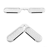 Zilimontt Drehbares Badezimmer-Eckregal zur Wandmontage, mit Abflusslöchern für Shampoo und Toilettenartikel, in Weiß und Schwarz oder Weiß und Grau (Weiß + Schwarz)