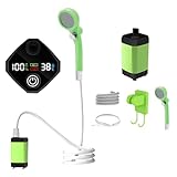 Generisch Campingdusche,Wiederaufladbare Outdoor-Dusche Mit LED-Anzeige - wasserdichte Outdoor Dusche Mit 3 Sprühmodi Für Garten Haustier Auto