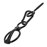 Abaodam Edelstahl Pferde Anbindering mit Öse Sicherer Pull-Back-Stop für Stall und Transport Vielseitiger Pferdehalter für Training und Pflege Einfach Montage an Zaun oder Wand Schwarzes