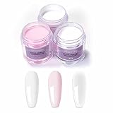 GZMAYUEN Acrylpulver für Nägel Acryl Pulver Rosa Weiß Transparent Acryl Powder für Nägel 10g Acryl Nagelset Pulver Acryl Puder für Nägel