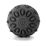 SENSLY, SB0006, Schwarzer vibrierender Massageball, 2 Vibrationsgeschwindigkeiten zur Entspannung und Muskelentlastung, ergonomisches und kompaktes Design, kann am ganzen Körper verwendet Werden