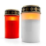 BigDean Led Grabkerzen 1x Rot 1x Weiß– Led Grablichter für draußen – bis zu 6 Monate Leuchtdauer