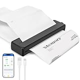 XINGGANG Mobiler Drucker - Bluetooth Tragbarer Drucker Portable Printer Reisedrucker für Laptop, Mobiler Drucker A4 für Unterwegs, Unterstützt A4 Thermopapier Tattoo Transfer Papier