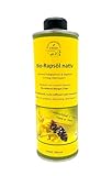 Bio-Rapsöl nativ 500 ml, kaltgepresst, angebaut und abgefüllt in Oberbayern, Naturland Landwirtschaft, für eine vegane und glutenfreie Ernährung geeignet