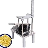Gemüseschneider, Pommes-Schneider, manueller Gemüseschneider, Kartoffelschneider aus Edelstahl mit 2 Schneiden, kommerzieller Pommesschneider für Kartoffeln, Karotten