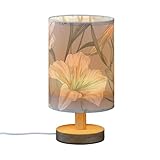 FRODOTGV Art Daylily Schreibtischlampe Nachttischleuchte mit USB zum Lesen Schlafzimmer Grau