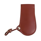 Garneck Hitzebeständige Ledergriffabdeckung Topfgriffschutz rutschfest Langlebig für Pfannen und Gusseisen Küchenhelfer Verbrühschutz Kochgeschirr Zubehör