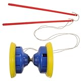 FUNOMOCYA Dreifach Lager Diabolo mit Handstäben Langlebiges Chinesisches Jonglier Erwachsene und Ergonomisch Gestaltet für Fitness und Unterhaltung Inklusive Robustem Zufällige Farbe
