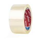 GRIFEMA GA4003-1, Geräuscharmes Paketklebeband, Paketband für Versand, Umzug und Lagerung, Transparent Verpackungsband, 66 m x 50 mm