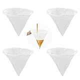 4 Stück Honigfilter, Imkerei Sieb Honig Filter aus Nylon mit Metall Kreis Kegelförmiger Honigfilter Werkzeug für Honigverarbeitung/Extraktion und Filter