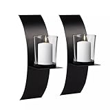 2er Set Wandleuchter Wandkerzenhalter, Teelichthalter Wand-Kerzenhalter, Abstrakt Wand Kerzenhalter, für Teelichter Stumpenkerze Wohnzimmer Schlafzimmer