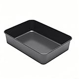 Eawfgtuw Antihaft-Brownie-Backform, Karbonstahl, 26 x 19 x 6 cm, spülmaschinenfest, quadratische Kuchenform, Ofen-Backgeschirr