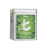 Dilmah Pure Peppermint Leaves – Pfefferminztee aus reinen Minzblättern – Koffeinfrei & Erfrischend – Gourmet Kräutertee in Teebeuteln – 20 Stück 40 g – Metalldose