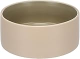 Hundenapf Keramik – hundenapf mittelgroße Hunde – 800ml – rutschfest & stilvoll – beige & grün – Flamingo Anca