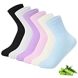 Fjquamitix Bambussocken für Damen, 37-40, nahtlose Damensocken, extrem weich, dünn, Socken für Business, Hose, lässig, nicht bindend, atmungsaktiv, bequem, 6 Paar