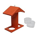 Vogelfutterstation - Zweifache Vogelfutterstation | Wetterfeste Doppelfutterspender Für Garten Terrasse Balkon & Außenbereiche