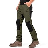 yeyity Wanderhose Herren Outdoor Hosen Robust Atmungsaktiv Langlebig Taktische Hose Arbeitshosen Männer zum Outdoor-Aktivitäten und Außenarbeiten(9925,Amy Grün,2XL)