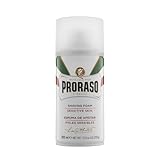 Proraso Shaving Foam Sensitive, 300 ml, Rasierschaum für Männer mit Hafer und Grüntee-Extrakten beruhigt und beugt Irritationen vor, Made in Italy, Weiß Vanille