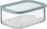 Mepal Käsedose Modula – 2000 ml Inhalt – Kühlschrankdose für Käsestücke und Scheibenkäse – mit Antikondenseinsatz – spülmaschinenfest, Plastik, Nordic Green, 22.4 x 16 x 8.6 cm