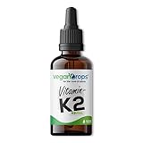 Vegan Drops® - Vitamin K2 Tropfen als bioaktive MK-7 Form mit dem Markenrohstoff K2 Vital® - 200µg pro Tagesdosis - 1020 Tropfen, 102 Tage Reichweite - vegan, ohne Alkohol & in Deutschland produziert