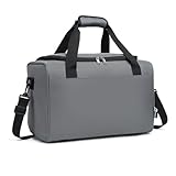 KONO Reisetaschen Handgepäck Ryanair 40x20x25 Tasche für Flugzeug Reisetasche Gepäck Weekender Große Maximal Handgepäck für Herren und Damen mit Schultergurt (Grau)