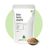 BIO PREMIUM LEINSAMENMEHL - Lower-Carb, vegan, entölt, eiweißreich, ballaststoffreich, Diät-geeignet, Pflanzen-Protein, paleo, fair und nachhaltig, 750 g