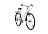 Multibrand Distribution Probike 26 Zoll City Fahrrad Urban Cityräd 6-Gang Damen, Herren, Mädchen, geeignet ab 155 cm - 175 cm (Weißer Glanz)